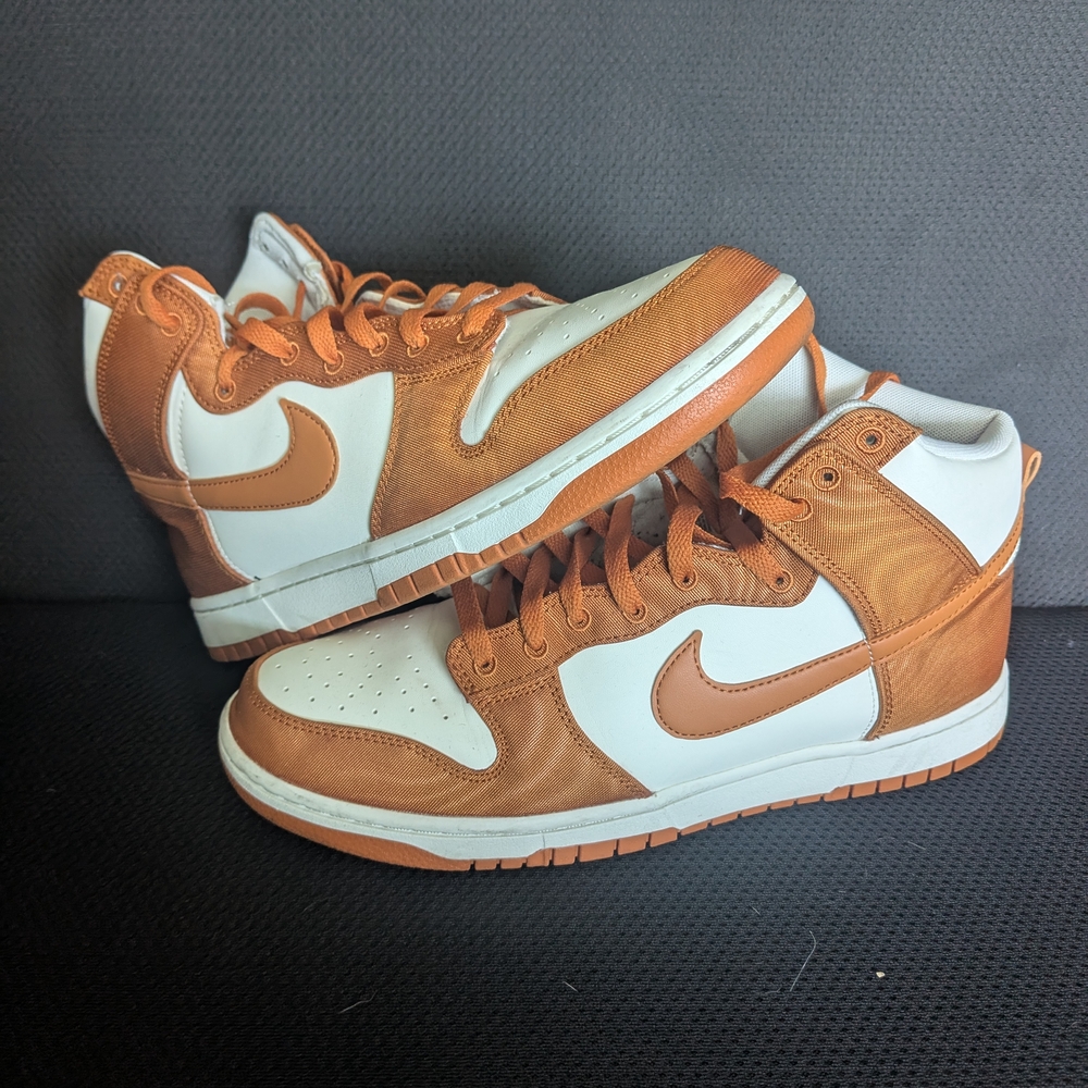 Nike Men's Orange and White Sneakers